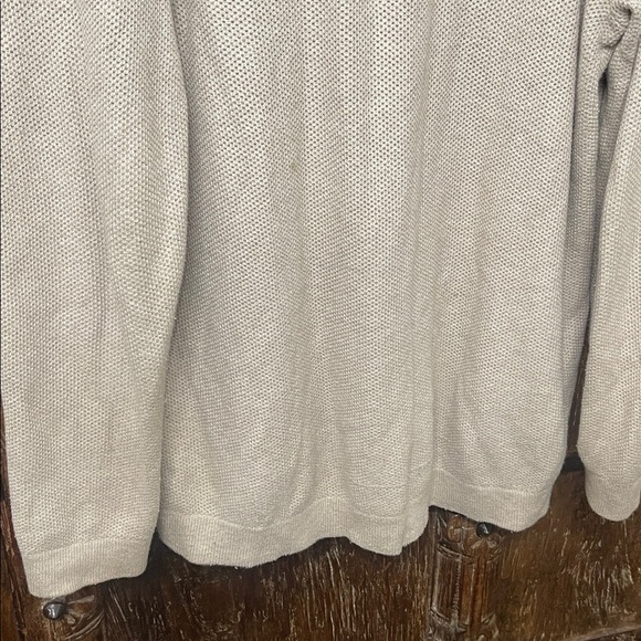 Banana Republic Shawl Collar Pullover Sweater XXL Beige Tan Textured Knit - Picture 6 of 8